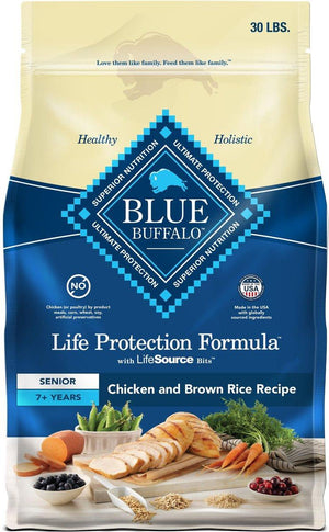 Blue Buffalo BLUE Life Protection Formula Senior Chicken & Brown Rice Dry Dog Food
