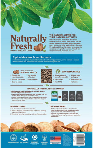 Litière pour chat multi-chats à base de noix Naturally Fresh parfum Prairie alpine, agglomérante rapide, 14 lb