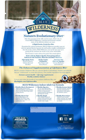 Blue Buffalo BLUE Wilderness Indoor with Chicken Grain-Free Dry Cat Food