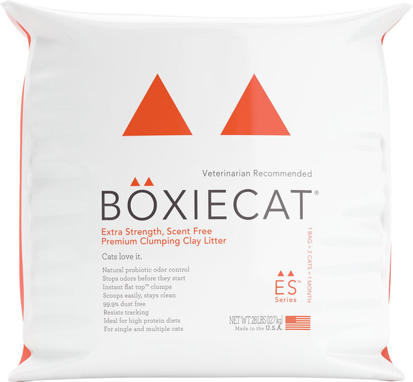 Boxiecat Litière pour chat de qualité supérieure à base d'argile agglomérante extra forte sans parfum