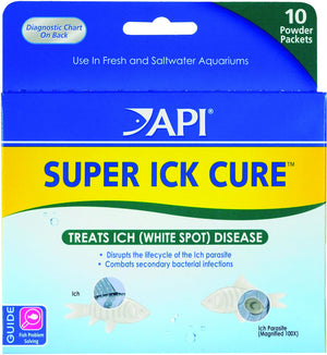 API Super Ick Cure Freshwater & Saltwater Aquarium Fish Medication, 10 count