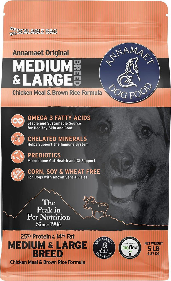 Annamaet Original Chicken Meal & Brown Rice Medium & Large Breed Dry Dog Food