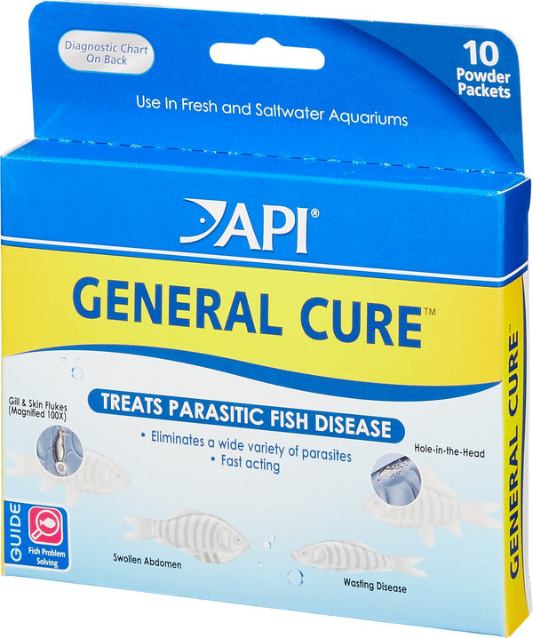 API General Cure Freshwater & Saltwater Aquarium Parasitic Fish Disease Treatment