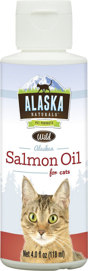 Alaska Naturals Huile de Saumon Sauvage d'Alaska Supplément naturel pour chat, bouteille de 4 oz