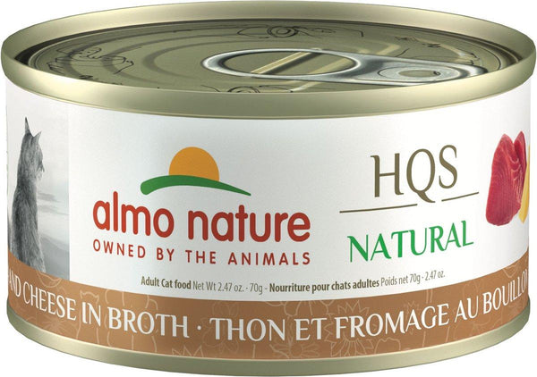 Almo Nature HQS Natural Tuna & Cheese in Broth Wet Cat Food Can