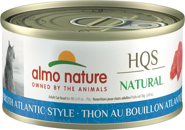 Almo Nature HQS Natural Tuna in Broth Atlantic Style Wet Cat Food Can