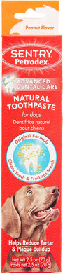 Sentry Petrodex Veterinary Strength Natural Peanut Flavor Dog Toothpaste, 2.5-oz tube