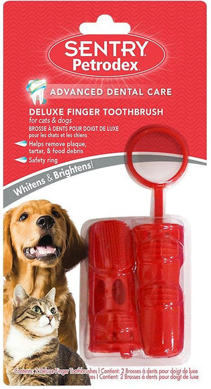 Sentry Petrodex Deluxe Finger Toothbrush for Dogs & Cats