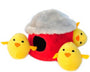 ZippyPaws Burrow Squeaky Hide and Seek Plush Dog Toy, Chicken Hut