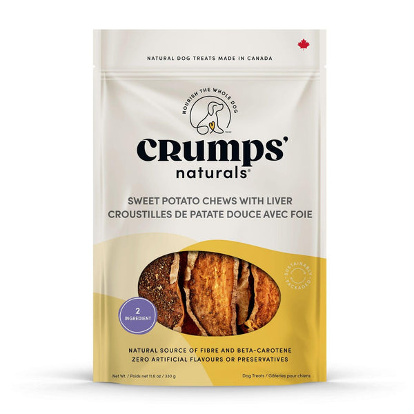 Gâteries pour chiens Crumps' Naturals à la patate douce et au foie de boeuf