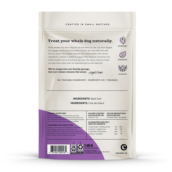 Crumps' Naturals Beef Liver Bites Dog Treats