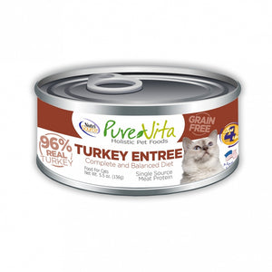 PureVita Nourriture pour chats en conserve avec 96 % de vraie dinde sans grains