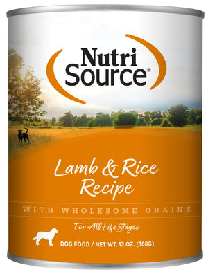 Nourriture en conserve pour chiens adultes NutriSource à l'agneau et au riz