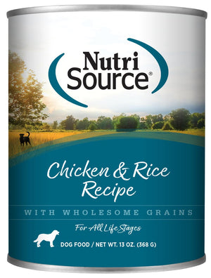 Nourriture en conserve pour chiens adultes NutriSource au poulet et au riz