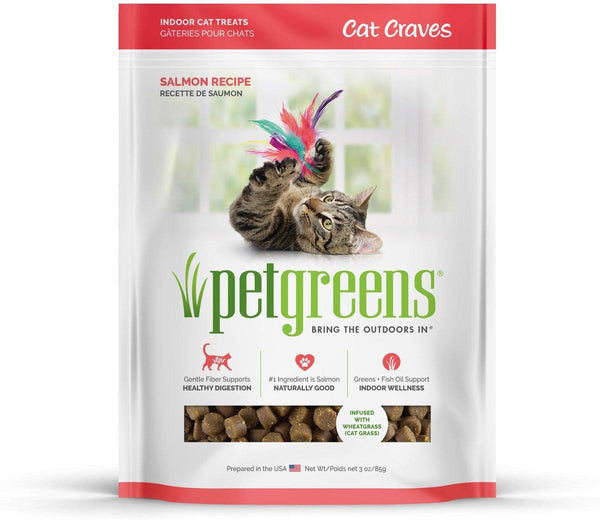 Pet Greens Cat Craves Savory Salmon Semi-Moist Cat Treats, 3-oz