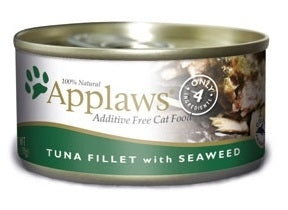 Applaws Tuna Fillet with Seaweed in Broth Wet Cat Food Can