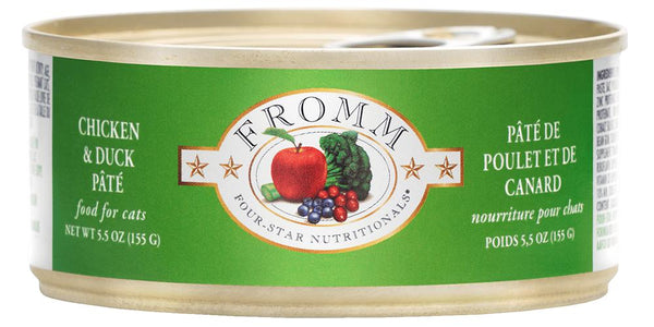 Fromm Four-Star Nutritionals Chicken & Duck Pate Wet Cat Food Can