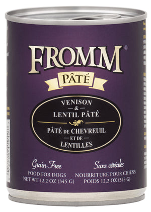 La nourriture Fromm Pâté de chevreuil et de lentilles pour chiens