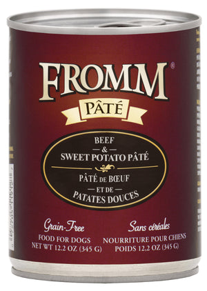 La nourriture Fromm Pâté de bœuf et de patates douces pour chiens