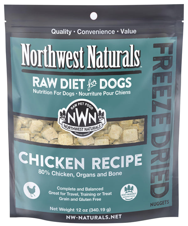 Northwest Naturals Régime cru Nuggets de poulet lyophilisés pour chiens