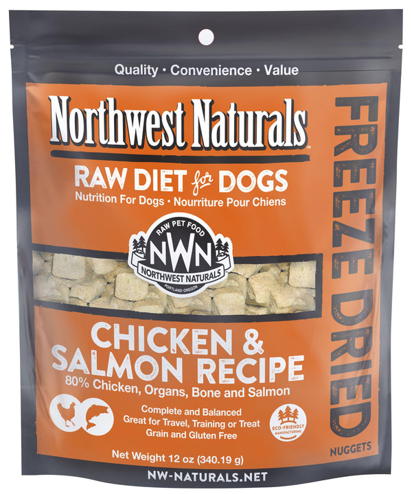 Northwest Naturals Raw Diet Chicken & Salmon Nuggets Freeze-Dried Dog Food, 12-oz