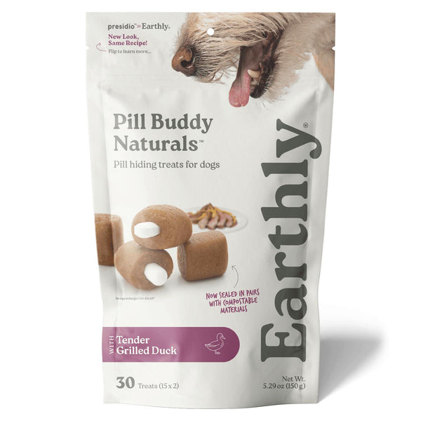 Presidio Pill Buddy Naturals Friandises pour chiens canard grillé pour pilules/capsules, 150 grammes