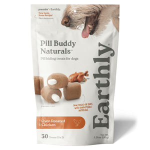 Earthly Pet Pill Buddy Naturals Oven Roasted Chicken Dog Treats, 30-count