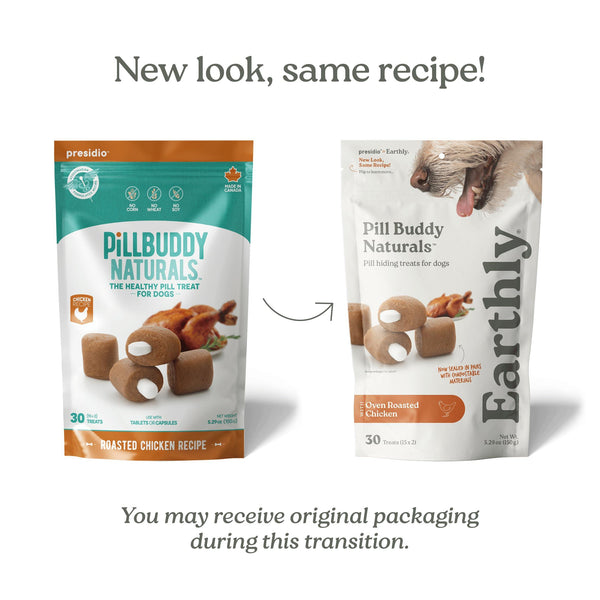 Earthly Pet Pill Buddy Naturals Oven Roasted Chicken Dog Treats, 30-count
