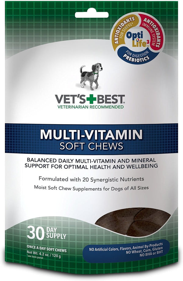 Vet's Best Multi-Vitamin Soft Chews Dog Supplement, 30 count
