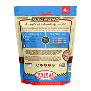 Primal Pronto Raw Frozen Duck Formula Dog Food, 4-lb