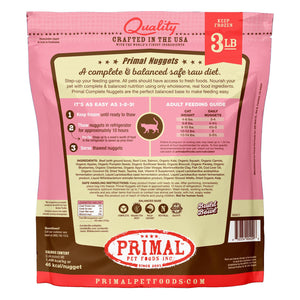 Primal Raw Frozen Nuggets Beef & Salmon Formula Cat Food, 3-lb