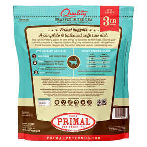 Primal Raw Frozen Nuggets Chicken & Salmon Formula Cat Food, 3-lb
