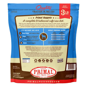 Primal Raw Frozen Nuggets Duck Formula Dog Food, 3-lb