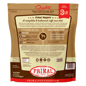Primal Raw Frozen Nuggets Lamb Formula Dog Food, 3-lb