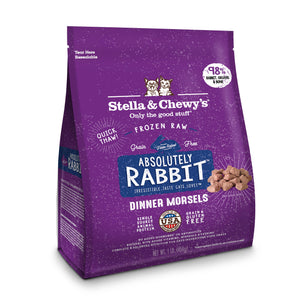Stella & Chewy's Absolutely Rabbit Dinner Morsels Nourriture congelée crue pour chats, 1 lb