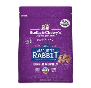Stella & Chewy's Absolutely Rabbit Dinner Morsels Nourriture congelée crue pour chats, 1 lb