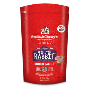 Stella & Chewy's Galettes de dîner Absolutely Rabbit crues congelées pour chiens, 3-lb