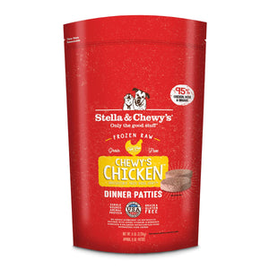 Stella & Chewy's Chewy's Poulet Galettes pour dîner 8 oz Nourriture crue congelée sans céréales pour chiens, 6 lb