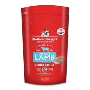 Stella & Chewy's Dandy Agneau Galettes de dîner crues surgelées sans céréales pour chiens 8 oz, 6 lb