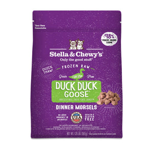 Stella & Chewy's Duck Duck Goose Morsels de dîner sans céréales pour chat, cru congelé, 1,25 lb