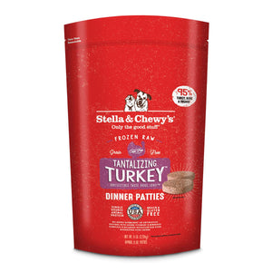 Stella & Chewy's Galettes de dinde alléchantes pour chien cru congelé, 6-lb