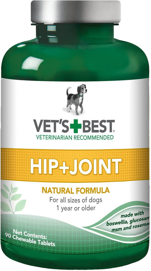 Vet's Best Complément Niveau 1 Premier Pas Hanches + Articulations pour chiens, 90 comprimés