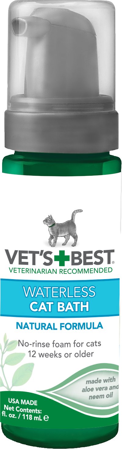 Vet's Best Waterless Cat Bath, 4-oz bottle