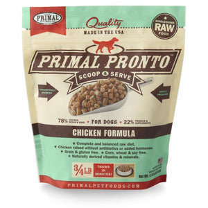 Primal Pronto Raw Frozen Chicken Formula Dog Food