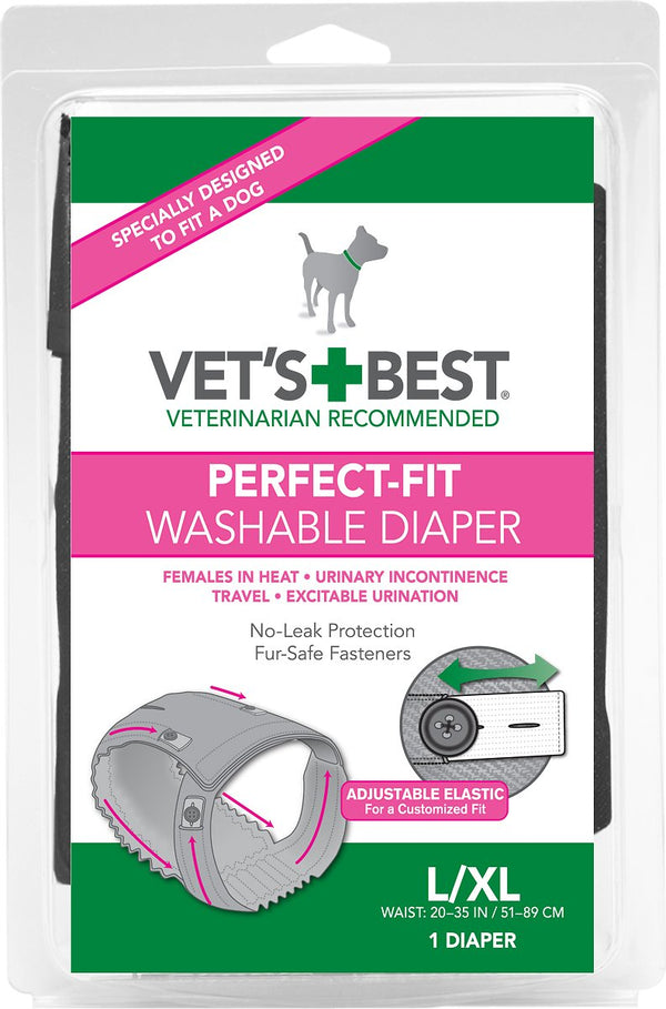 Vet's Best Perfect-Fit Washable Diaper for Female Dogs
