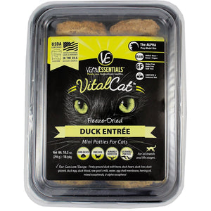 Vital Essentials Vital Cat Duck Mini Patties Raw Freeze-Dried Cat Food