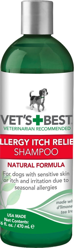 Vet's Best Allergy Itch Relief Shampoo for Dogs, 16-oz bottle