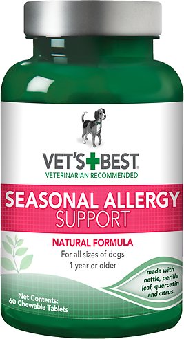 Vet's Best Complément pour chiens contre les allergies saisonnières, 60 comprimés