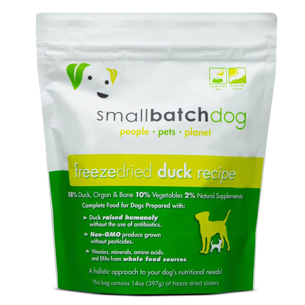 Smallbatch Duck Sliders Freeze-Dried Dog Food, 14-oz