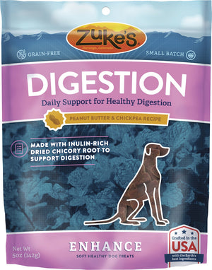 Zuke's Enhance Digestion Peanut Butter & Chickpea Recipe Dog Treats, 5-oz